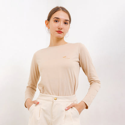Triset Casual Kaos Wanita Lengan Panjang Bordir Capung | Reguler Fit | TK3009600