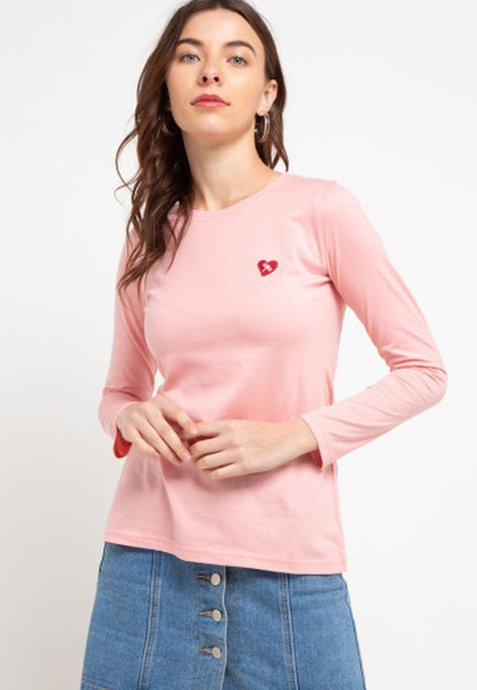 TRISET CASUAL ACELYNN T-SHIRT LIGHT ORANGE - TK300830014