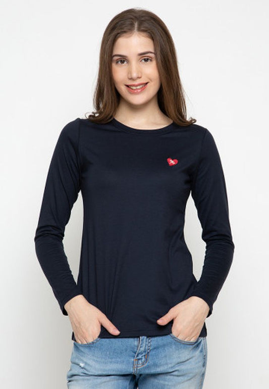 TRISET CASUAL ACELYNN TSHIRT NAVY - TK300830027