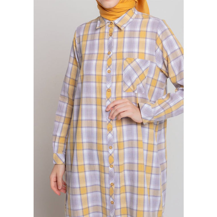 Triset Ladies Midi Dress Wanita Lengan Panjang Asimetris | Reguler Fit | LD3028601