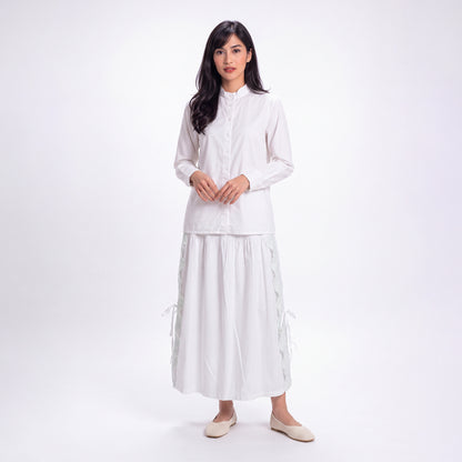 Triset Casual Blouse Wanita Lace Up Back Tali Pita Lengan Panjang | Reguler Fit | TR310729A