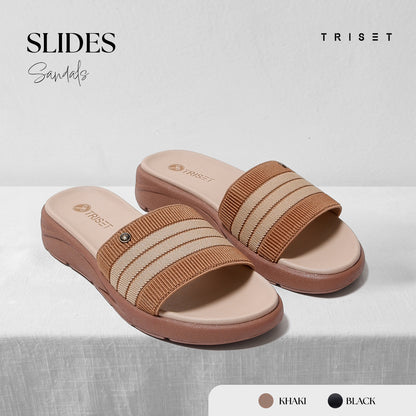 Triset Sandal Wanita | Strap Slides | Flat | Semi Formal | TF6100609