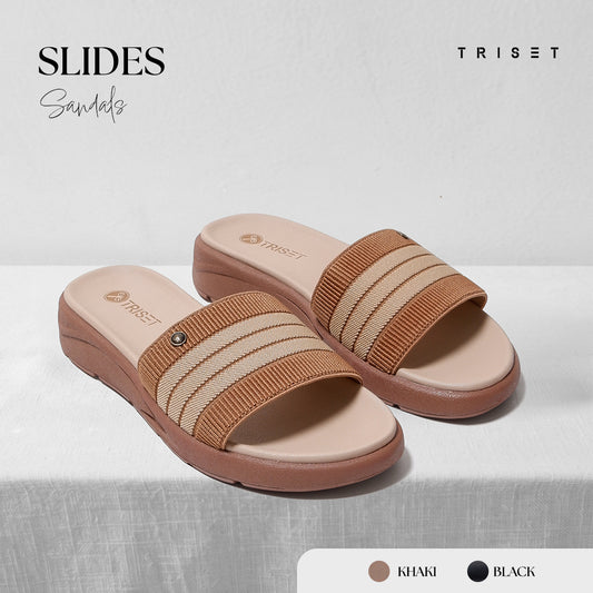 Triset Sandal Wanita | Strap Slides | Flat | Semi Formal | TF6100609