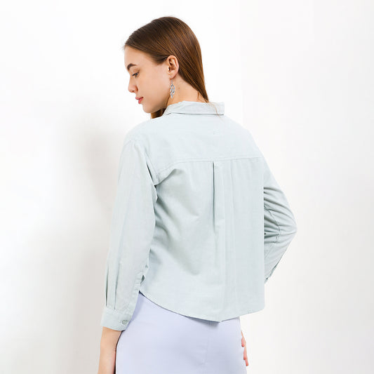 Triset Casual Pakaian Wanita LEA CROP OVERSIZE BLOUSE - TR3092500