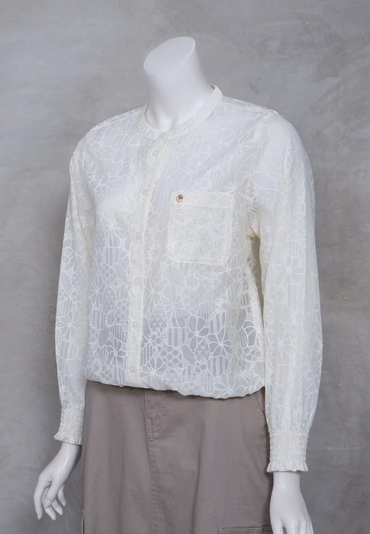 Triset Ladies Blouse Wanita Lengan Panjang Lace Transparan | Reguler Fit | LR3051978