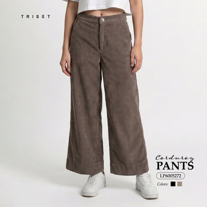 Triset Ladies Celana Panjang Wanita | Cullotes Corduroy | Wide Leg | LP6005272