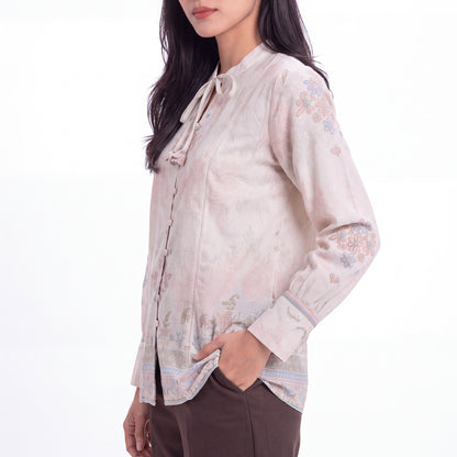 Triset Ladies Blouse Wanita Floral Lengan Panjang | Reguler Fit | LR305389A