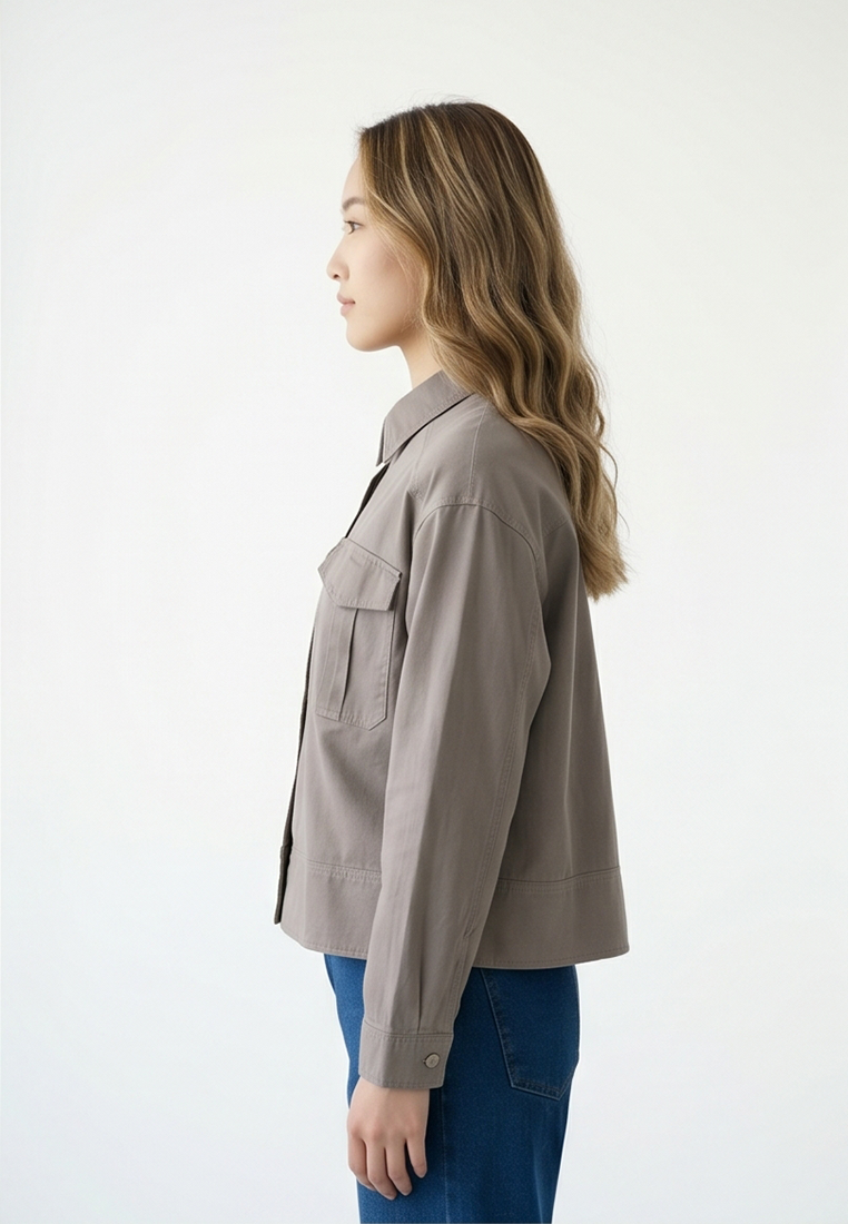 Triset Casual Jaket Kemeja Wanita Canvas Twill | Reguler Fit | TJ3031600