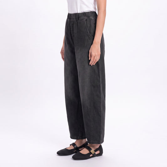 Triset Casual Celana Wanita Barrel Jeans Washed High Waist | Loose Fit | TP1006050