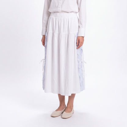Triset Rok Maxi Wanita Tiered Bordir Tali Pita A Line | Reguler Fit | TN301439A