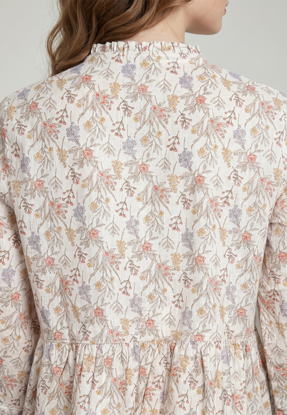 Triset Ladies Blouse Floral Wanita Lengan Tiga Perempat | Reguler Fit | LR3052678