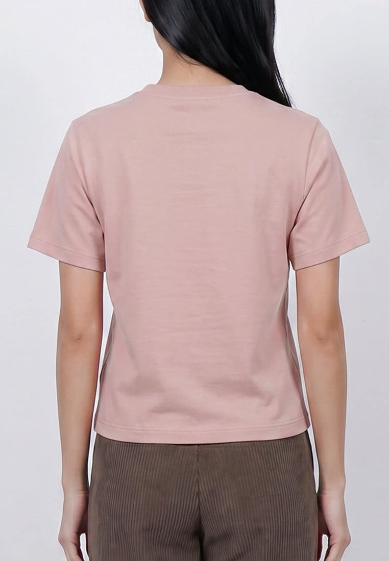 Triset Casual Kaos Wanita Lengan Pendek Bordir Capung | Boxy Crop | TK5034890