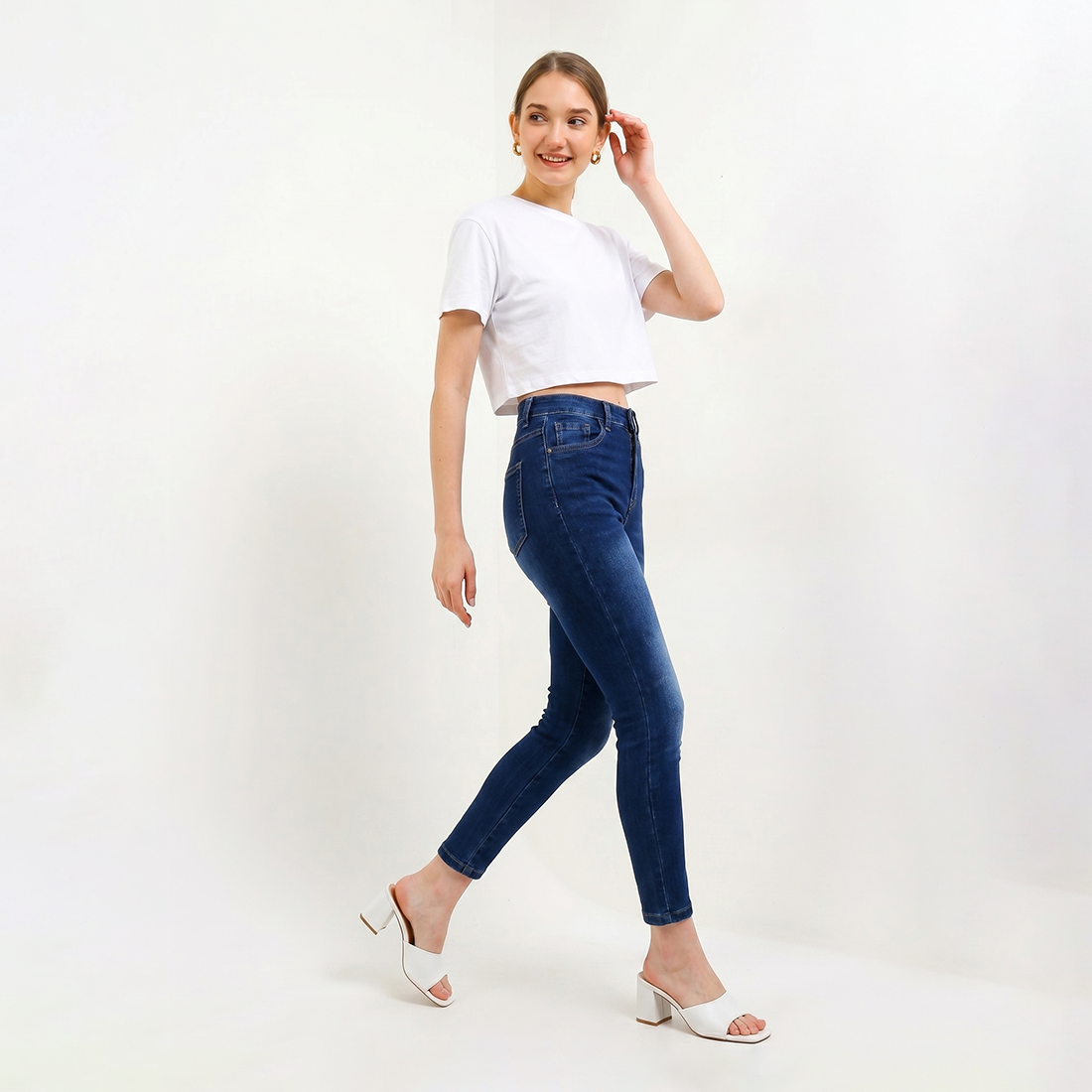 Triset Casual Skinny Jeans Wanita High Waist | Slim Fit | TP5007810