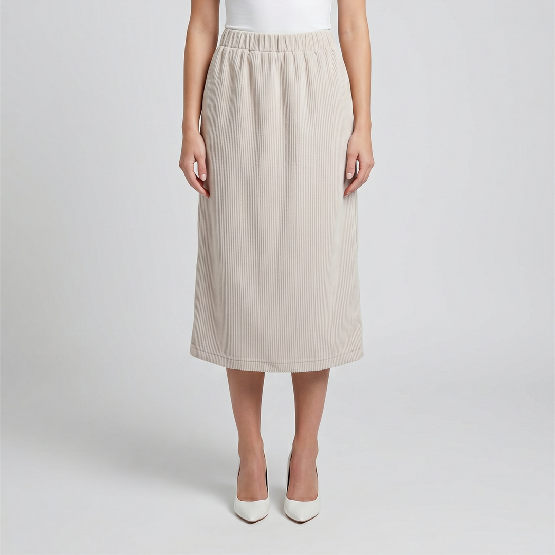 Triset Ladies Rok Midi Wanita Corduroy | Reguler Fit | LN3006972
