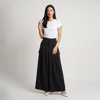 Triset Ladies High Rise pleated Palazzo pants | Celana Wanita Lurus Besar | LP6005590