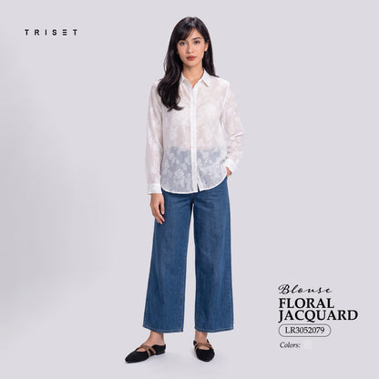 Triset Ladies Blouse Wanita Lace Floral Lengan Panjang | Reguler Fit | LR3052078