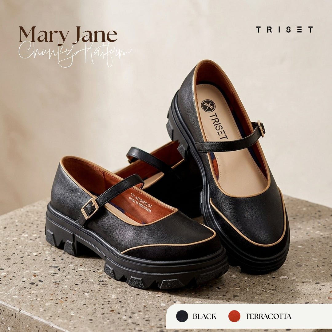 Triset Sepatu Wanita | Mary Jane | Chunky | Loafer | TF4103003