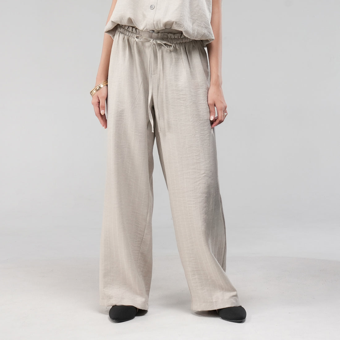 Triset Ladies Celana Panjang Wanita Baggy Pants Wide Leg | Loose Fit | LP8003790