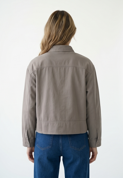 Triset Casual Jaket Kemeja Wanita Canvas Twill | Reguler Fit | TJ3031600