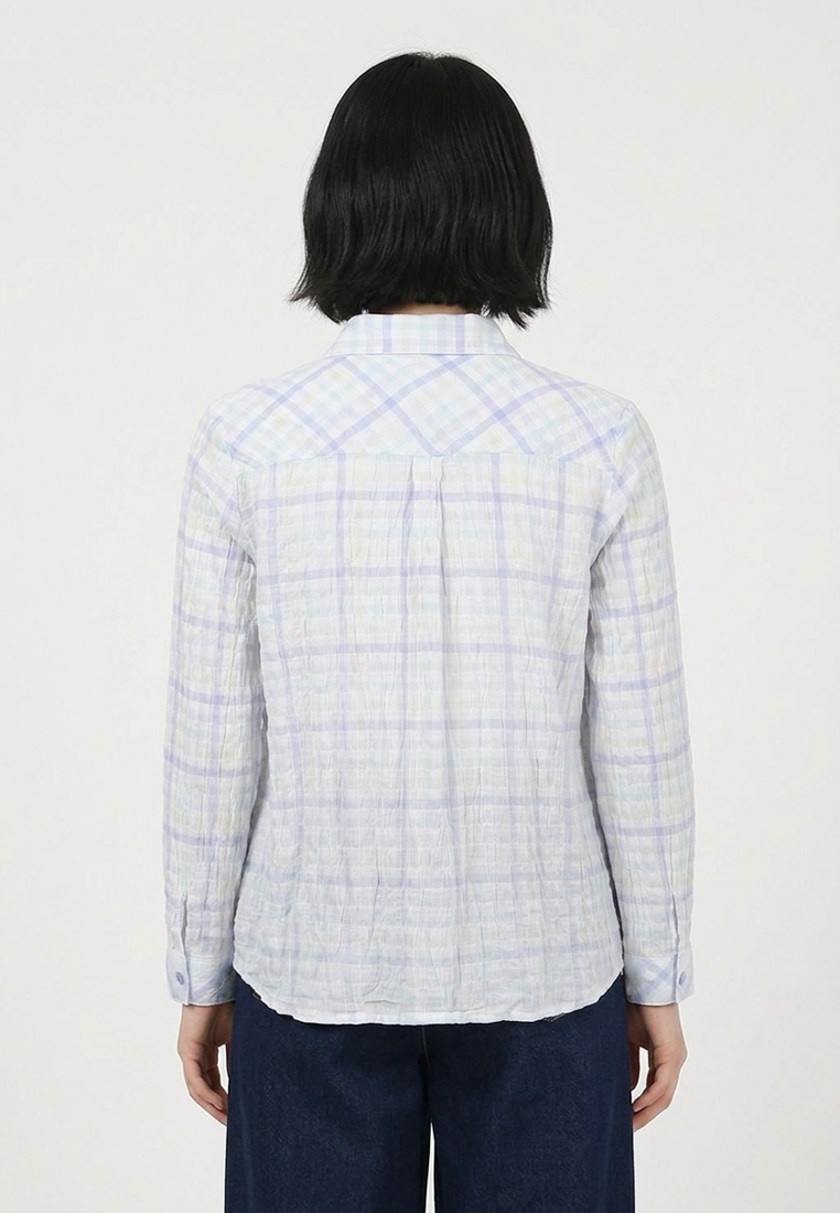 Triset Casual Blouse Crinkle Wanita Lengan Panjang | Reguler Fit | TR3106271