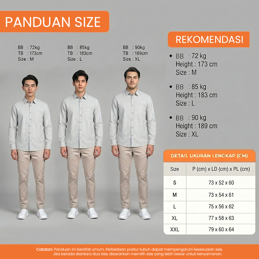WATCHOUT KEMEJA PRIA LENGAN PANJANG | REGULER FIT | CASUAL | WS302160111