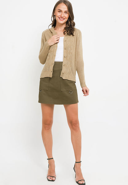 TRISET CASUAL FEY SHORT HOODIE CARDIGAN - TM7001300