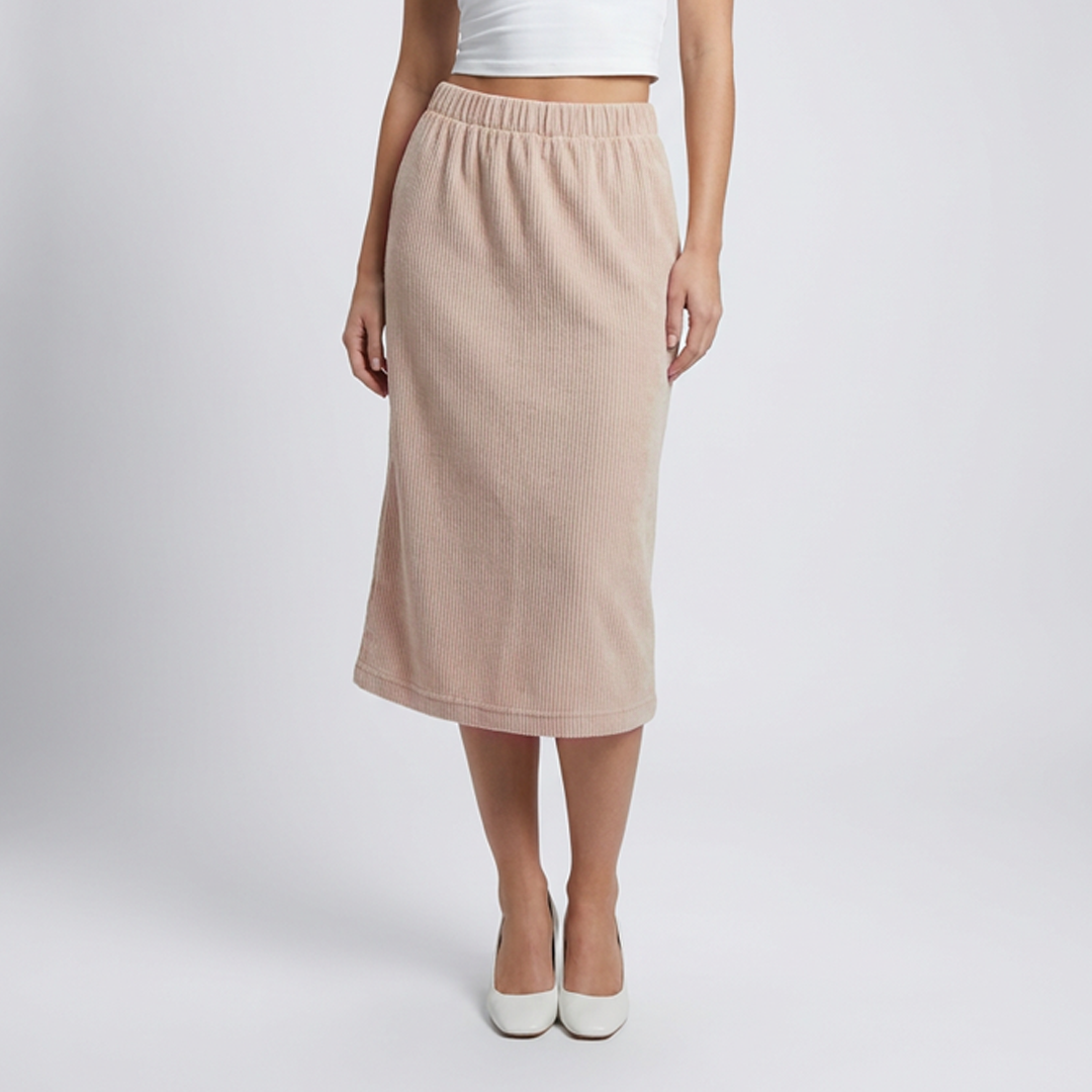 Triset Ladies Rok Midi Wanita Corduroy | Reguler Fit | LN3006972