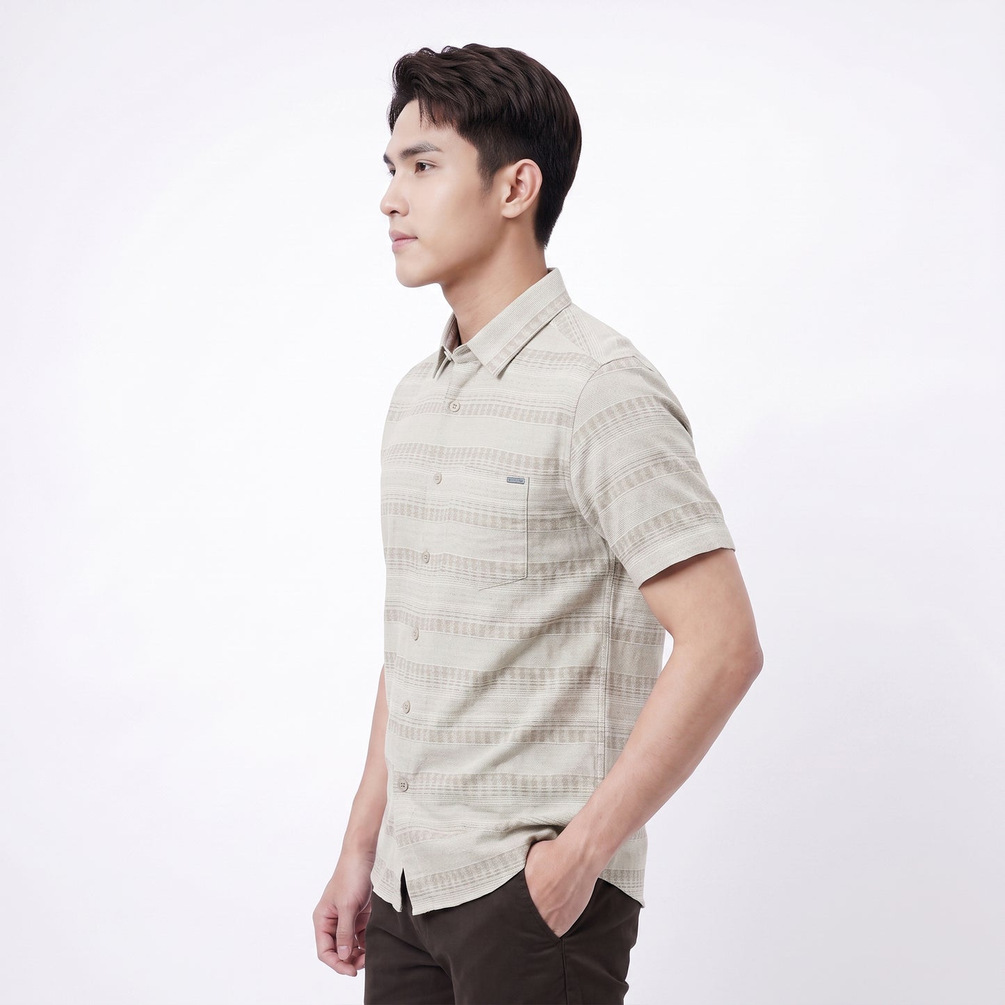 WATCHOUT KEMEJA LENGAN PENDEK PRIA | REGULER FIT | CASUAL | WS514880109