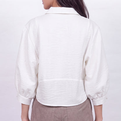 Triset Ladies Blouse Wanita Semi Crop Lengan Tujuh Perdelapan | Boxy Fit | LR3053970