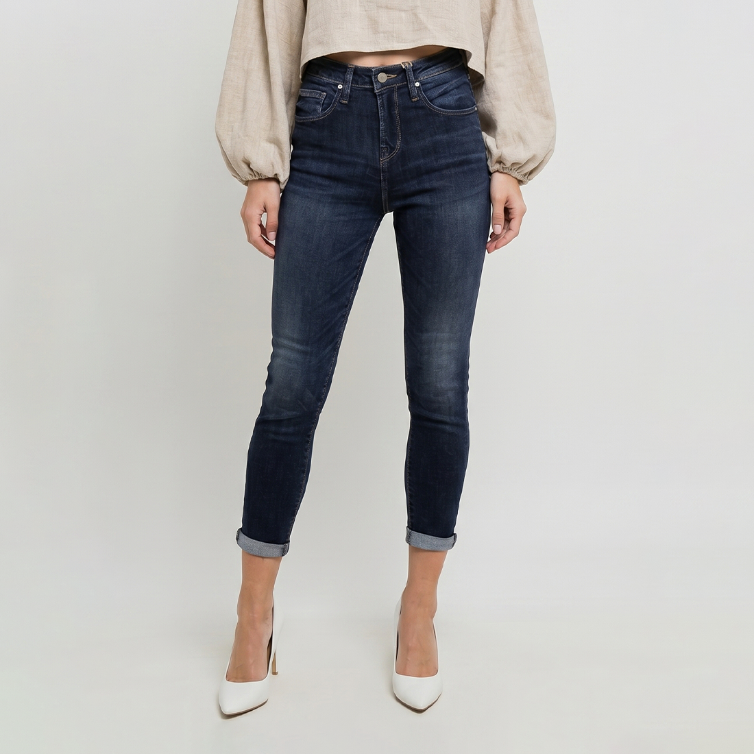 Triset Casual Skinny Jeans Wanita High Waist | Slim Fit | TP5006810