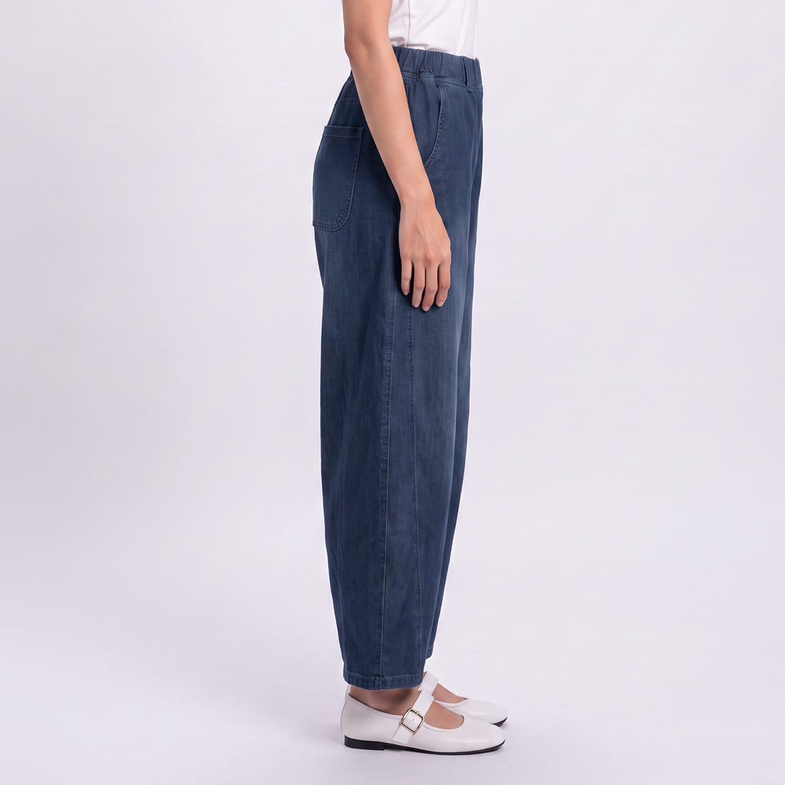 Triset Casual Celana Wanita Barrel Jeans Washed High Waist | Loose Fit | TP1006050