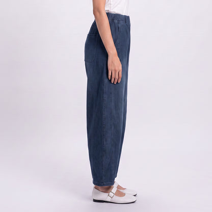 Triset Casual Celana Wanita Barrel Jeans Washed High Waist | Loose Fit | TP1006050