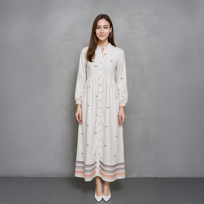 Triset Ladies Maxi Dress Wanita Embroidery Lengan Panjang A Line | Reguler Fit | LD8004401