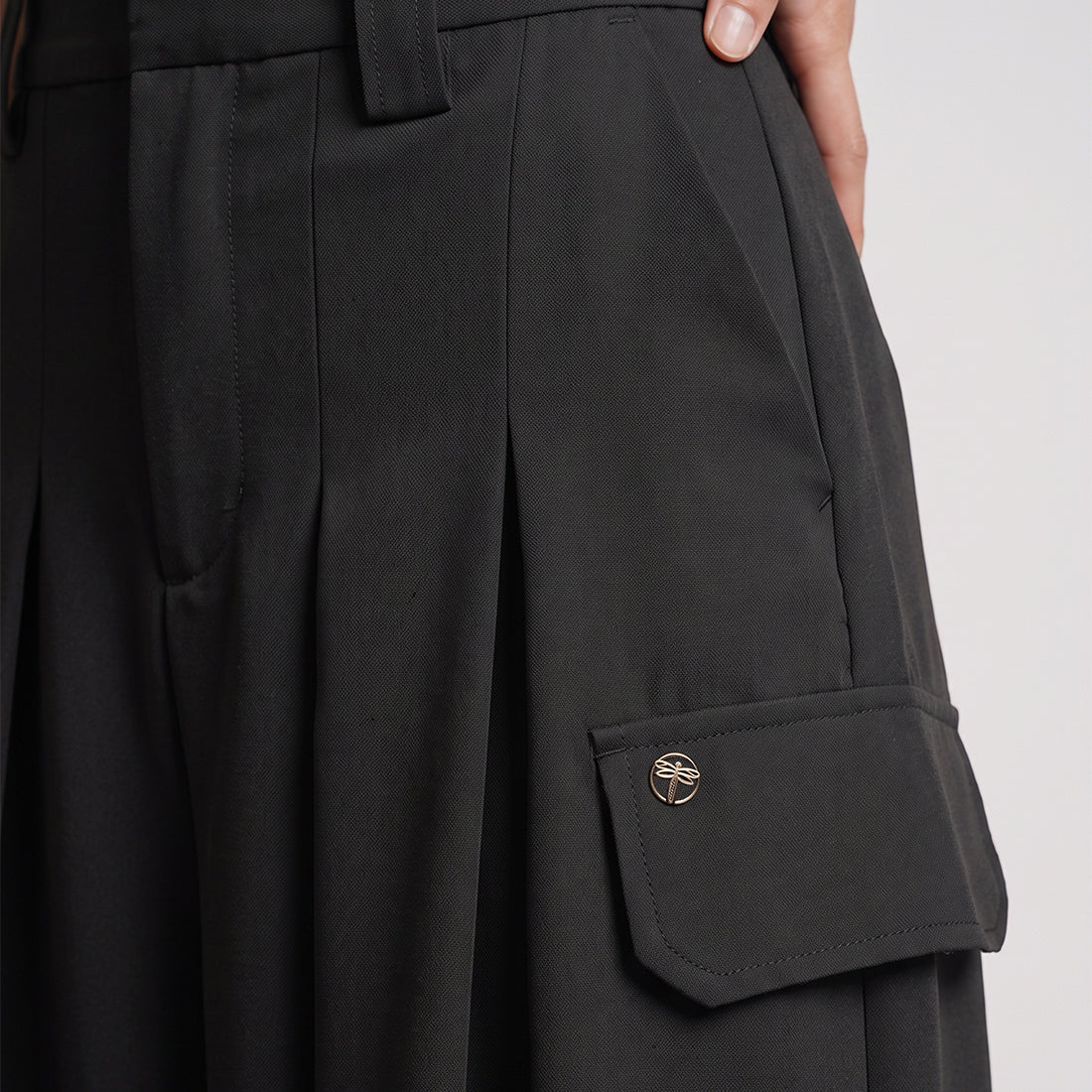 Triset Ladies High Rise pleated Palazzo pants | Celana Wanita Lurus Besar | LP6005590