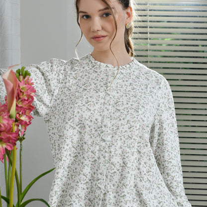 Triset Ladies Blouse Wanita Floral Lengan Tujuh Perdelapan | Reguler Fit | LR5000378