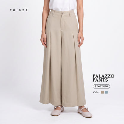 Triset Ladies Celana Panjang Wanita Palazzo Pants High Waist | Relaxed Fit | LP6005690
