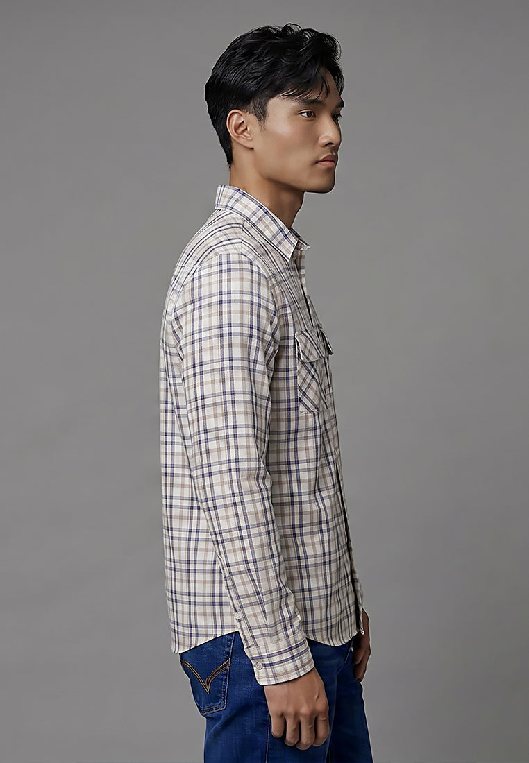 Watchout Kemeja Pria Lengan Panjang | Slim Fit | Jeans | JS3033601