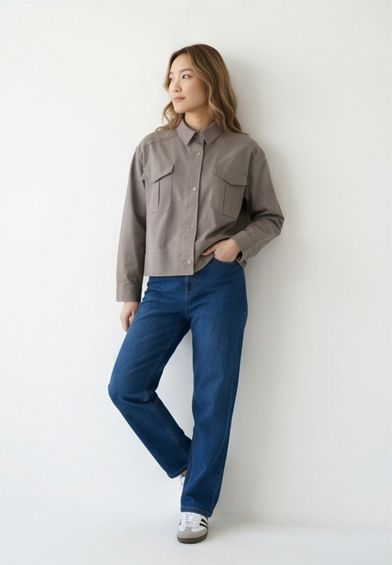 Triset Casual Jaket Kemeja Wanita Canvas Twill | Reguler Fit | TJ3031600