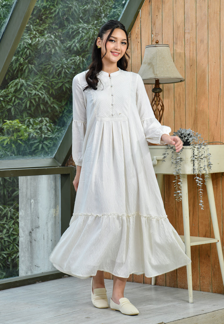 Triset Ladies Maxi Dress Wanita Crinkle Lengan Panjang A Line | Regule Fit | LD8005771