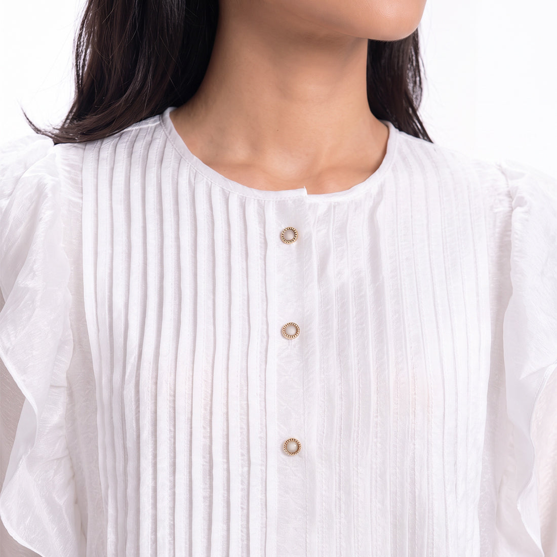Triset Ladies Blouse Wanita Ruffle Lengan Panjang | Reguler Fit | LR305259A