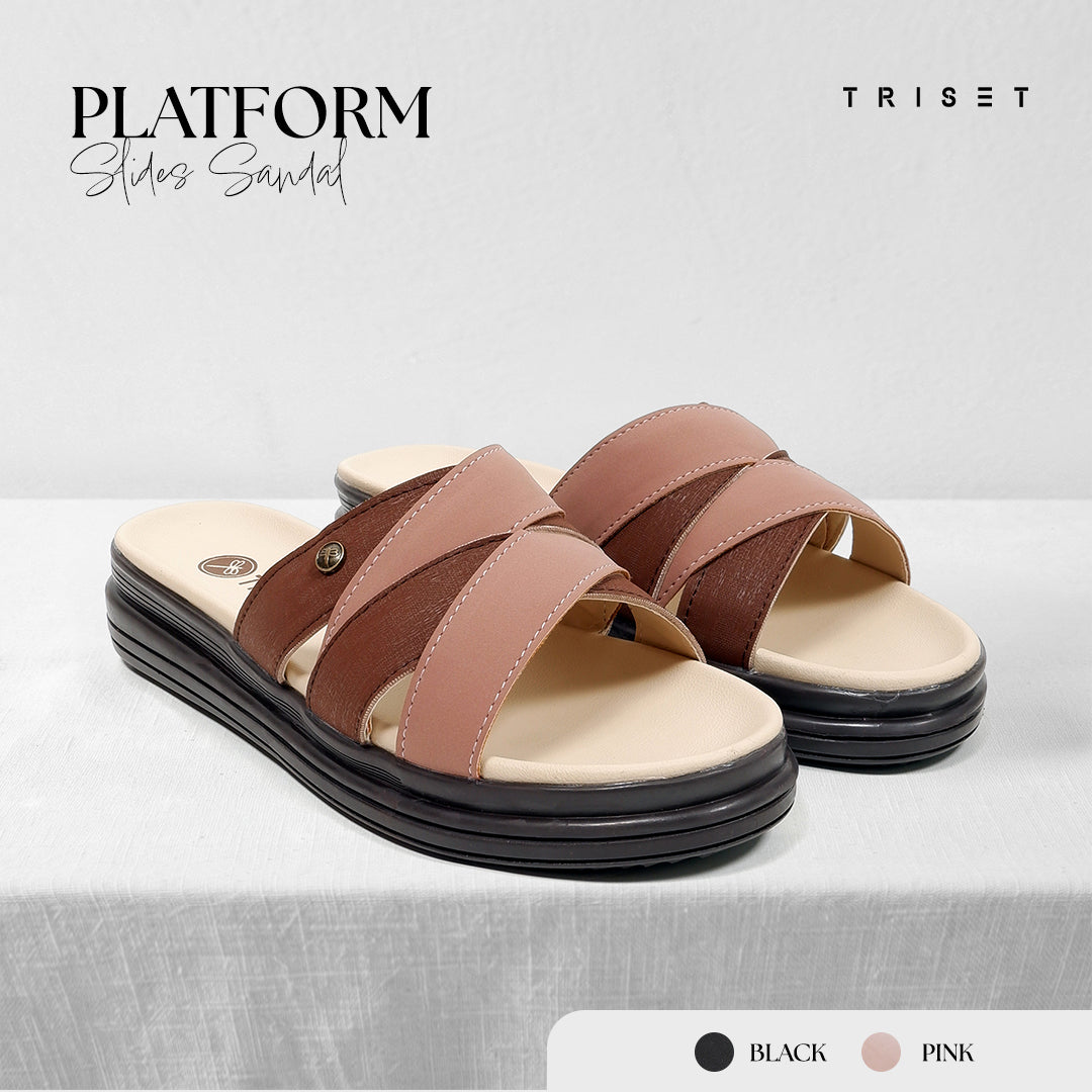 Triset Sandal Wanita | Cross-Strap | Wedges | Flat | TF6100703