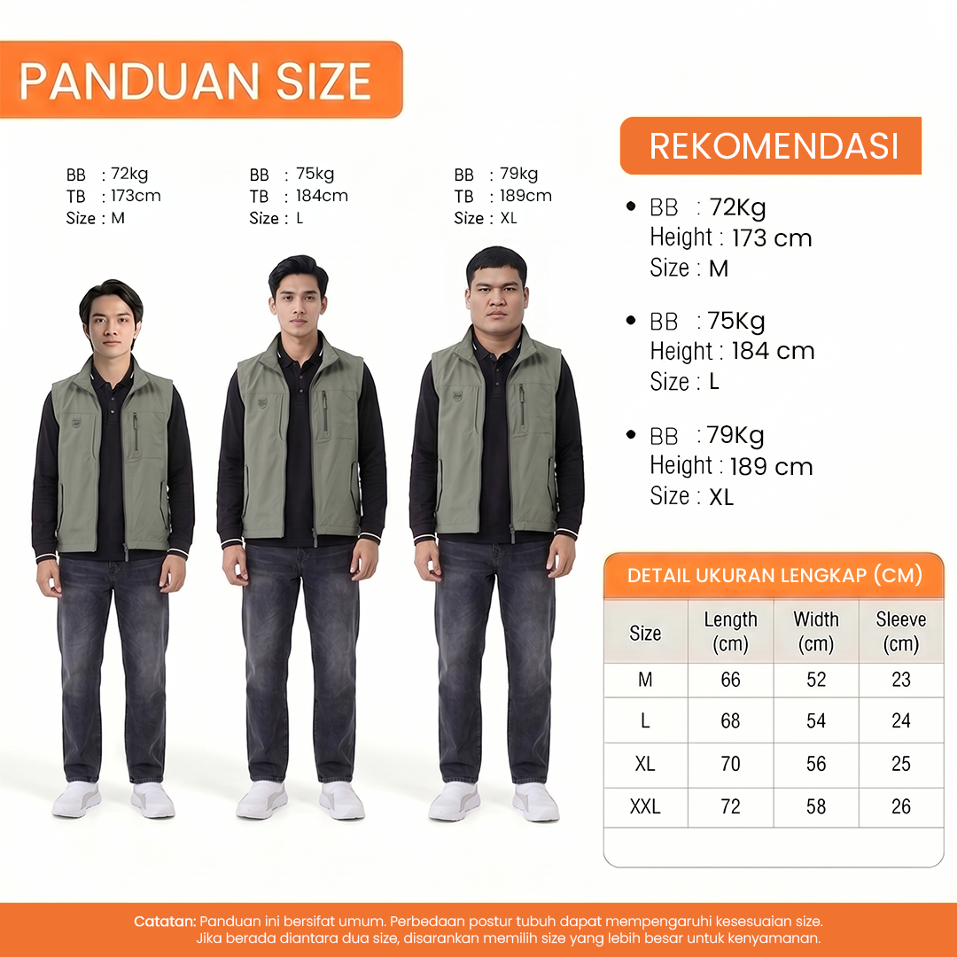 WATCHOUT PADDED VEST PRIA PERTH | REGULER | CASUAL | WJ600230027