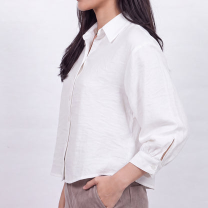 Triset Ladies Blouse Wanita Semi Crop Lengan Tujuh Perdelapan | Boxy Fit | LR3053970