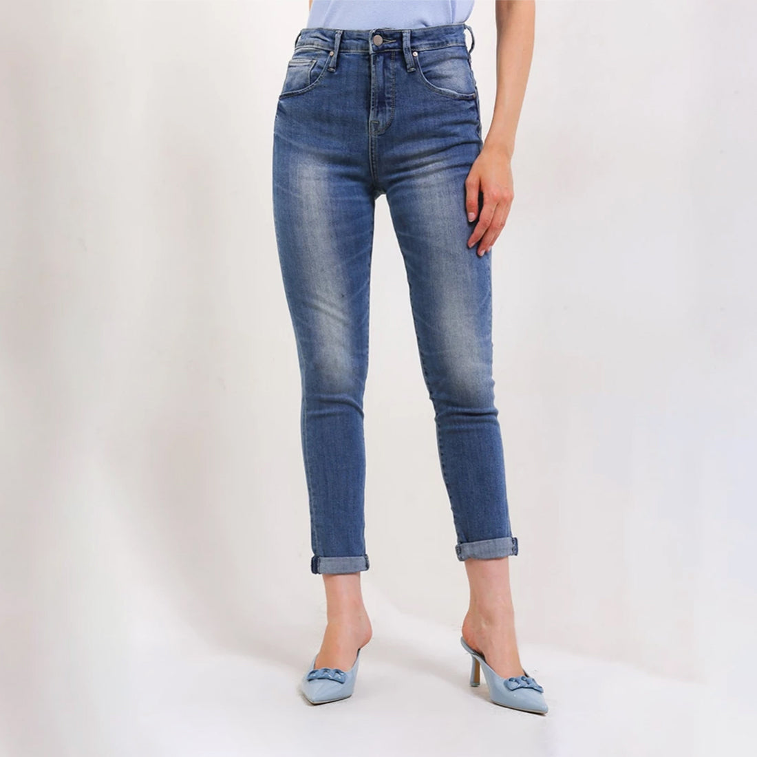 Triset Casual Skinny Jeans Wanita High Waist | Slim Fit | TP5007910