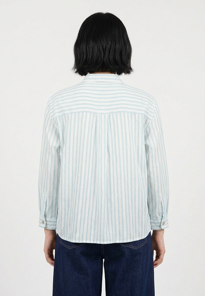 TRISET Blouse Wanita Lengan Panjang Striped | Loose Fit | Casual | TR3104771