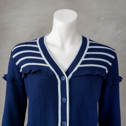 Triset Casual Cardigan Rajut Wanita Lengan Panjang Ruffle | Reguler Fit | TM3004330