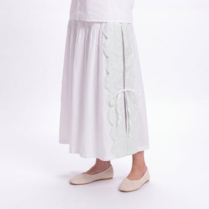 Triset Rok Maxi Wanita Tiered Bordir Tali Pita A Line | Reguler Fit | TN301439A