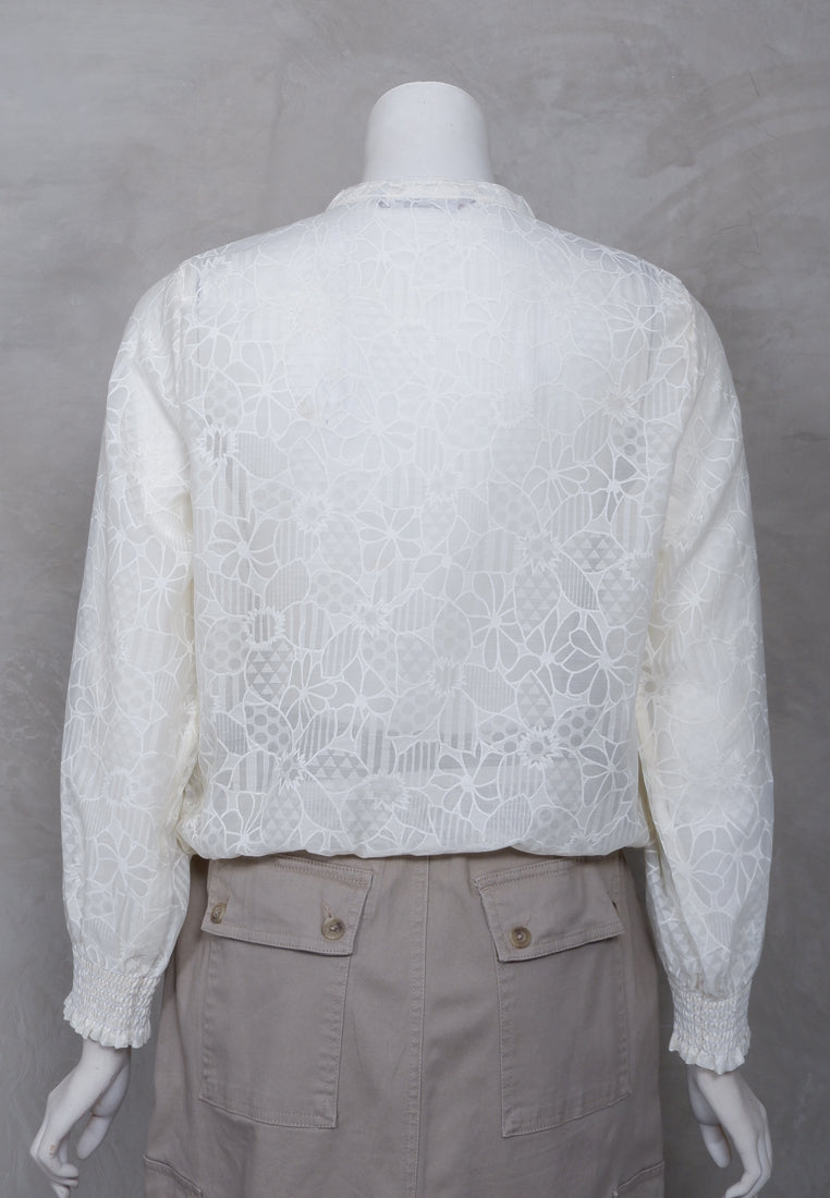 Triset Ladies Blouse Wanita Lengan Panjang Lace Transparan | Reguler Fit | LR3051978