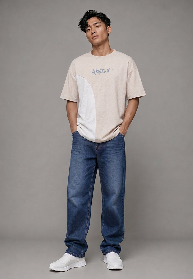 Watchout Kaos Pakaian Pria Lengan Pendek Leicester | Oversize | Jeans | JK402751104