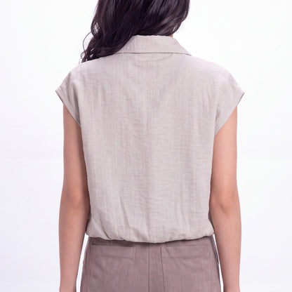 Triset Ladies Blouse Wanita V Neck Tanpa Lengan | Reguler Fit | LR600039A